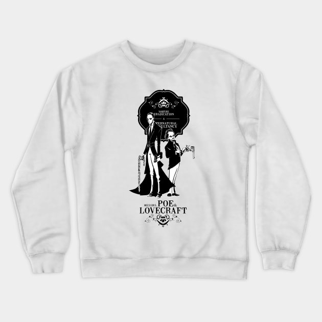 Poe & Lovecraft: Vampire Hunters Crewneck Sweatshirt by PopShirts